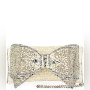 Mary Frances Beaded Bow Evening Crossbody Bag NWT